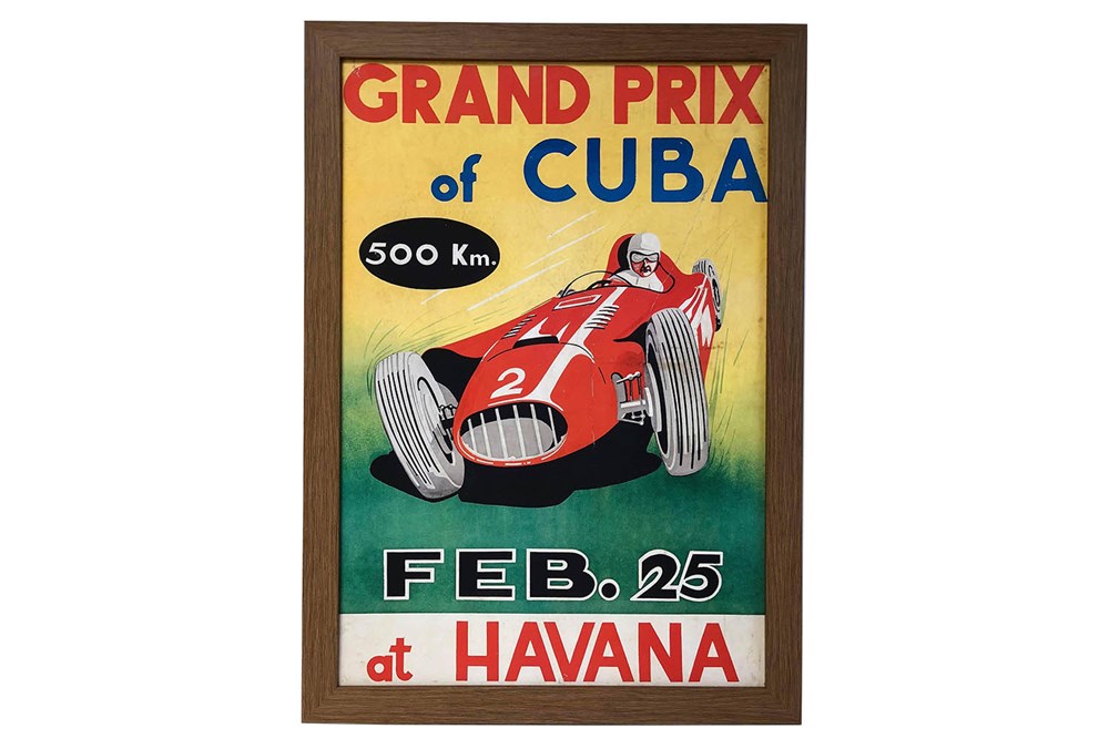Lot 155 - 1958 'Grand Prix of Cuba' Poster
