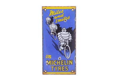 Lot 254 - Michelin Fingerplate Enamel Sign