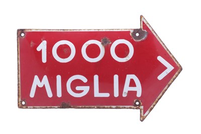 Lot 269 - A Mille Miglia Enamel Sign