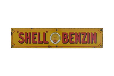 Lot 285 - A Shell 'Benzin' Pictorial Enamel Sign
