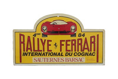 Lot 232 - Enzo Ferrari Signed Ferrari Rally Sign
