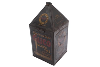 Lot 214 - A Rare Glico Motor Oils 5-Gallon Can