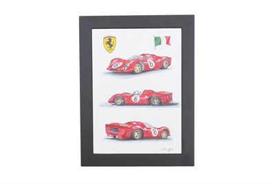 Lot 252 - Ferrari 206 SP Original Artwork