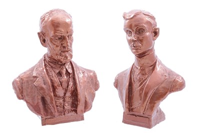 Lot 244 - Sir Henry Frederick Royce and Charles Stewart Rolls Busts