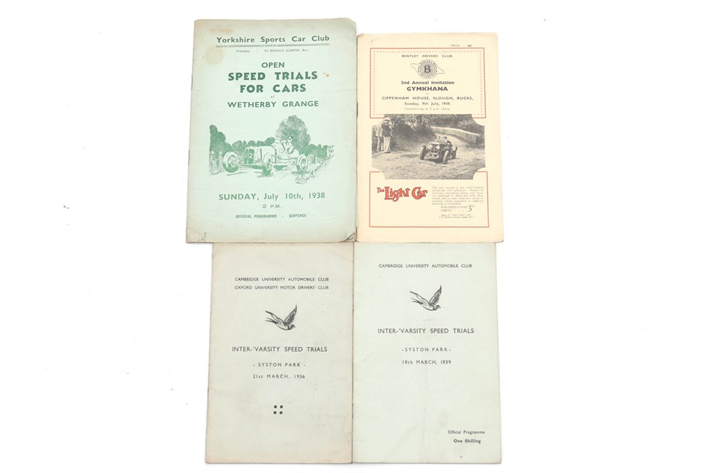 Lot 343 - Pre-War Event Programmes