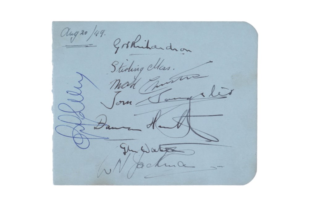 Lot 139 - Autographs from the 1949 Silverstone GP