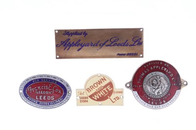 Lot 398 - Four Dashboard Plaques