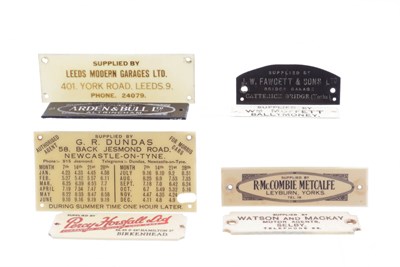 Lot 399 - Eight Dashboard Plaques