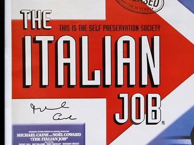 Lot 3 - The Italian Job / Michael Caine Movie Poster (Signed)