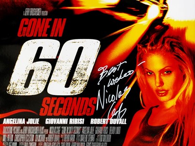 Lot 13 - Gone in 60 Seconds / Nicolas Cage Movie Poster (Signed)