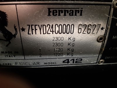 Lot 10 - 1986 Ferrari 412