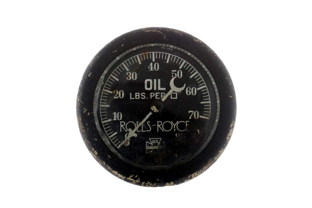 Lot 276 - An Early Rolls-Royce Oil Pressure Gauge