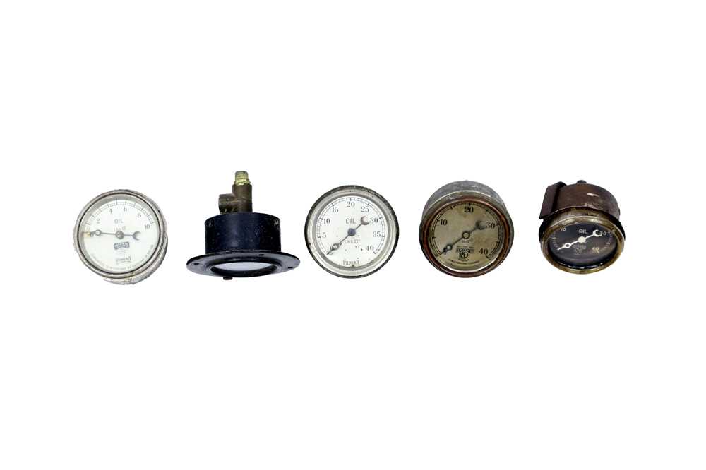 Lot 295 - Five Oil Pressure Gauges