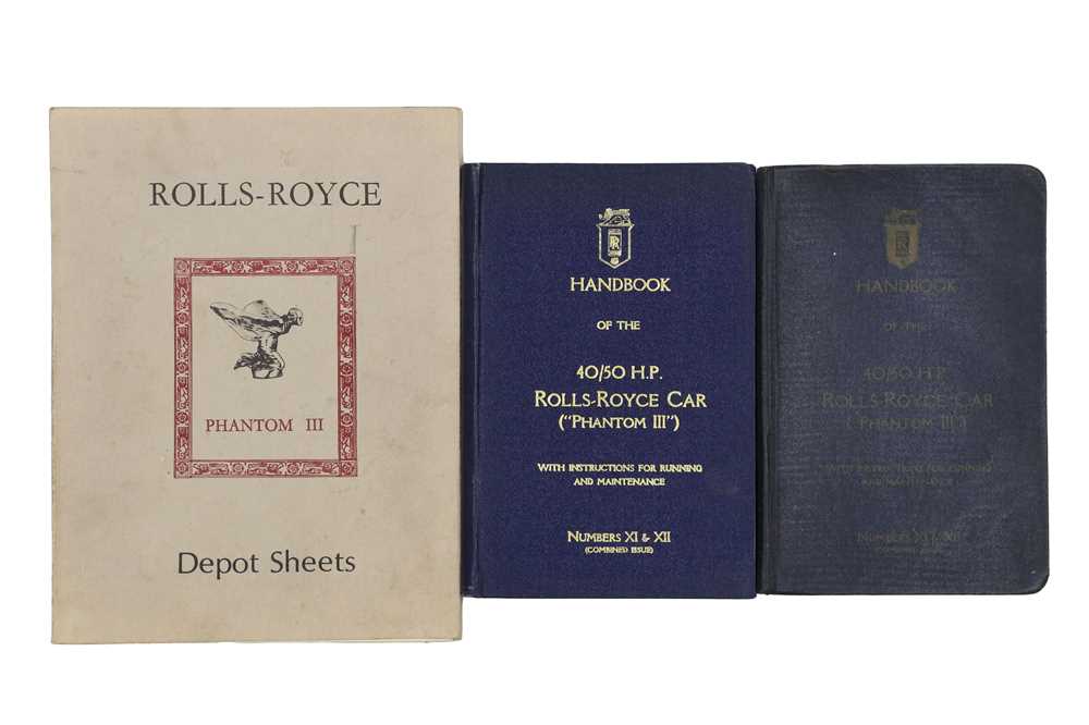 Lot 337 - Rolls-Royce Phantom III Literature