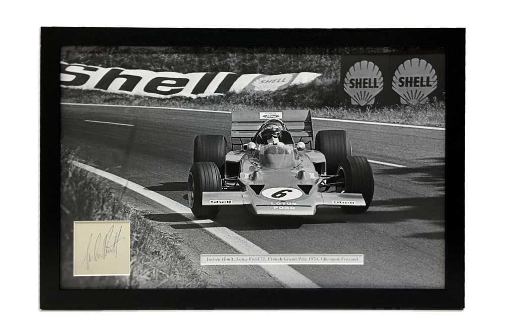 Lot 355 - Jochen Rindt Autograph Presentation (1942 - 1970)