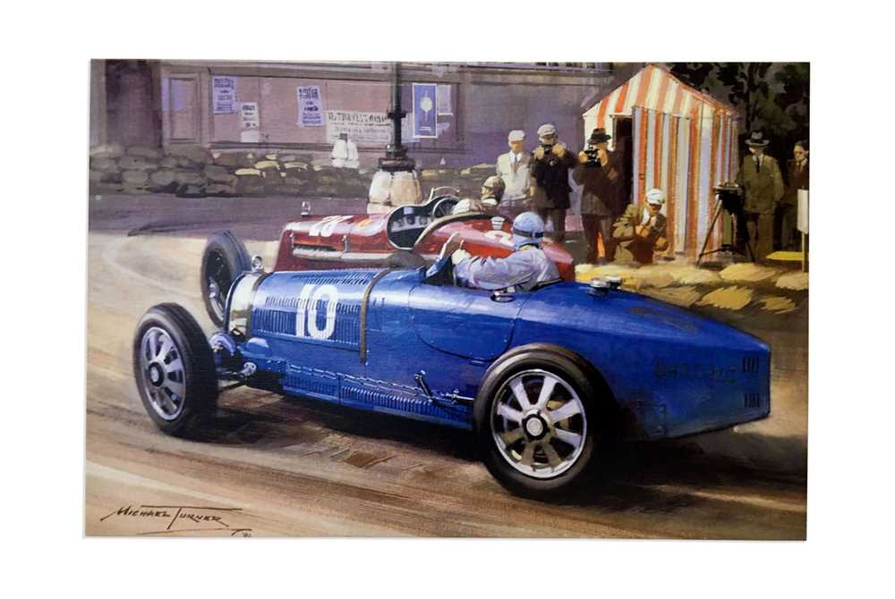 Lot 350 - Bugatti vs Alfa Romeo by Michael Turner
