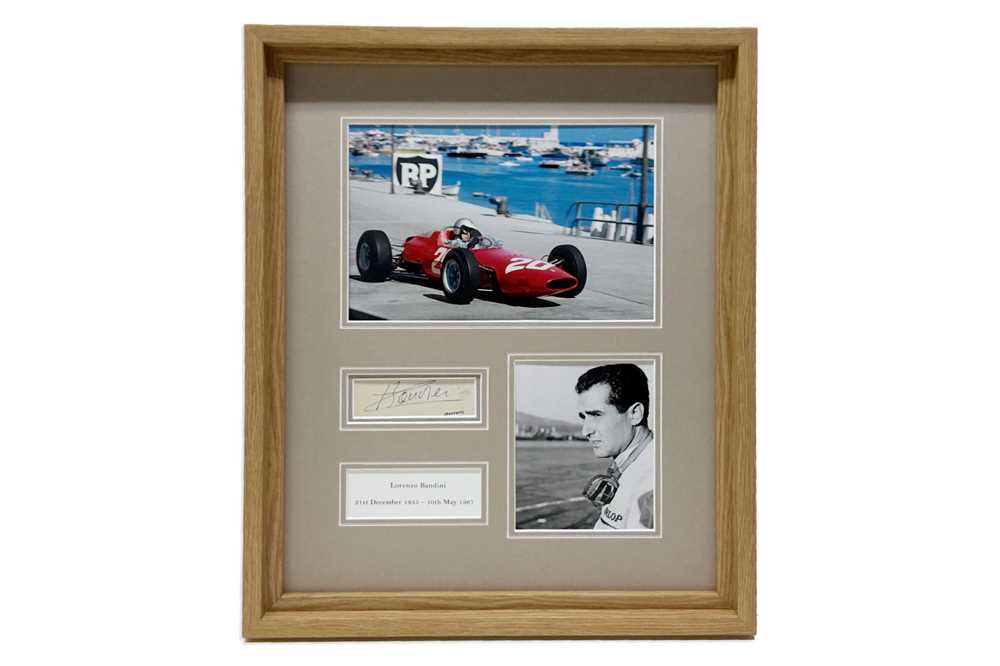 Lot 357 - Lorenzo Bandini Autograph Presentation (1935 - 1967)