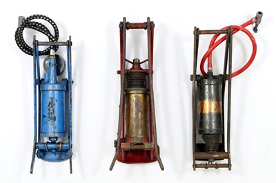 Lot 208 - Three Vintage Foot Pumps