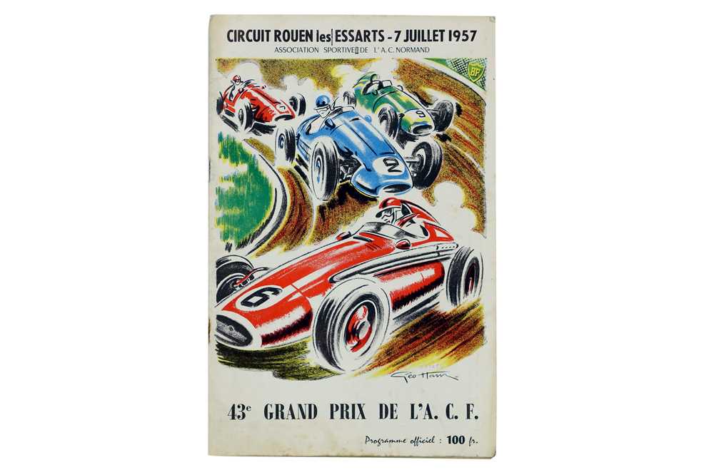 Lot 370 - 1957 Rouen French Grand Prix Souvenir Programme