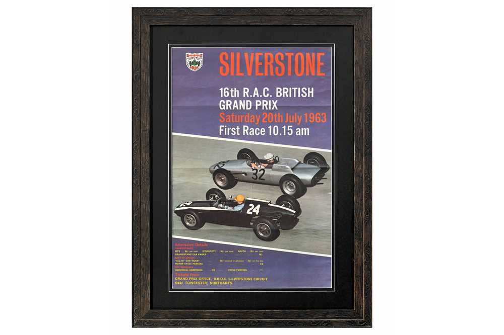 Lot 375 - 1963 British Grand Prix / Silverstone Original Poster