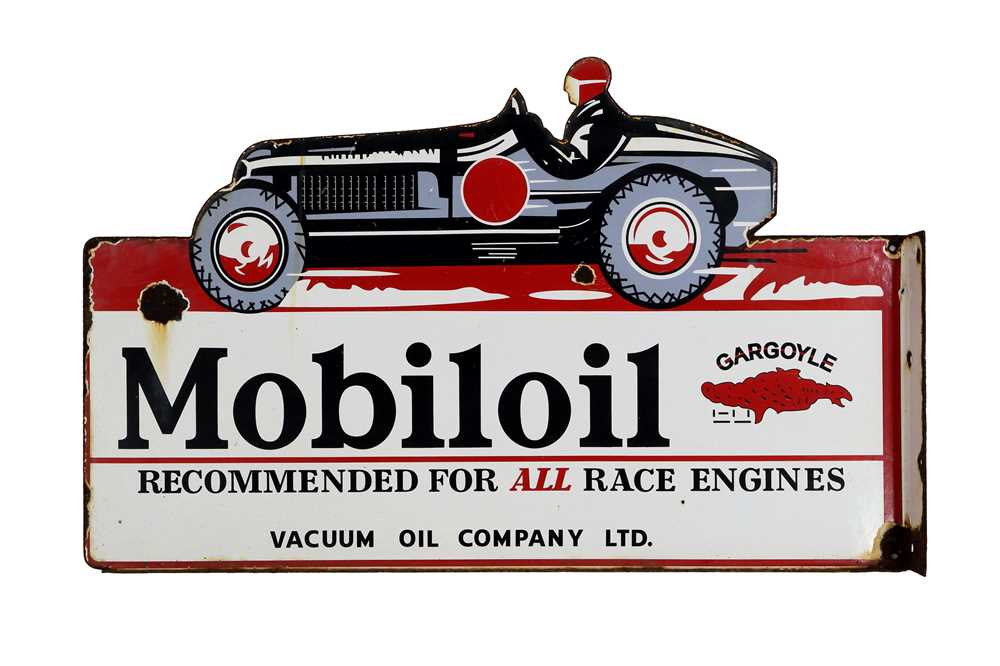 Lot 383 - Rare Mobiloil ‘Gargoyleʼ Enamel Sign