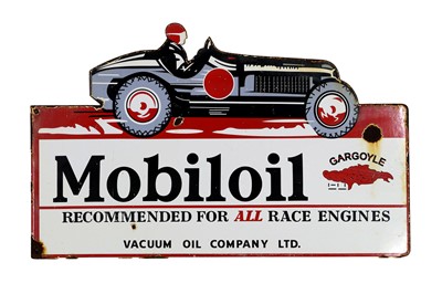 Lot 383 - Rare Mobiloil ‘Gargoyleʼ Enamel Sign