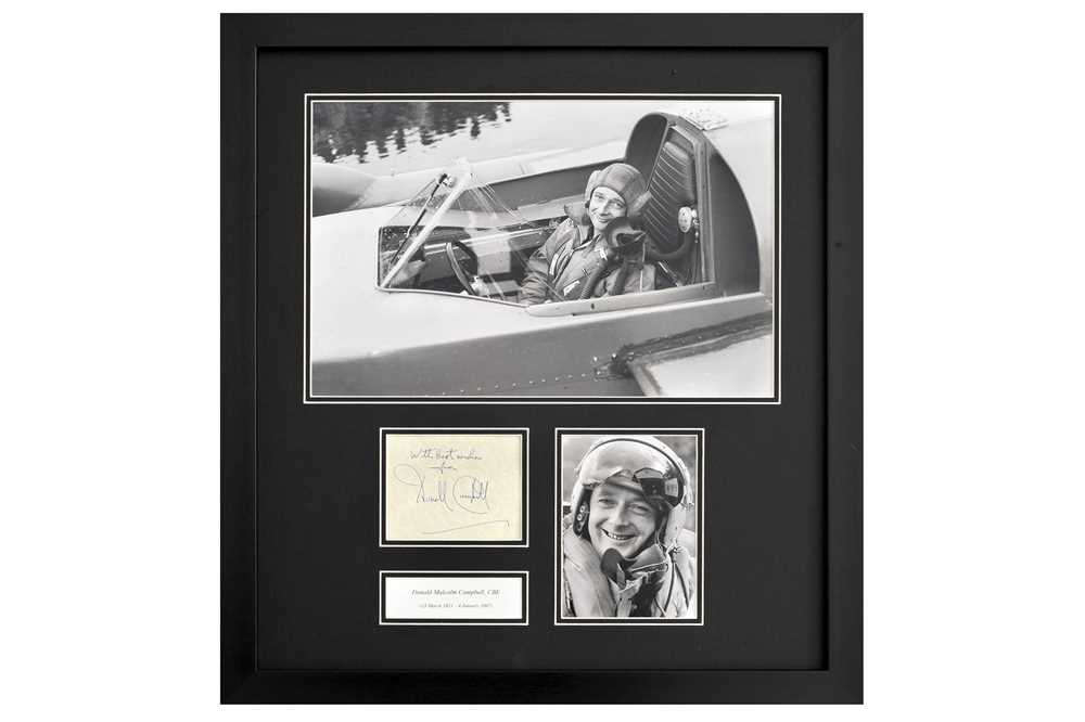 Lot 398 - Donald Campbell MBE Autograph Presentation (1921-1967)