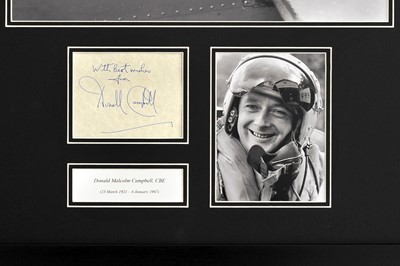 Lot 398 - Donald Campbell MBE Autograph Presentation (1921-1967)