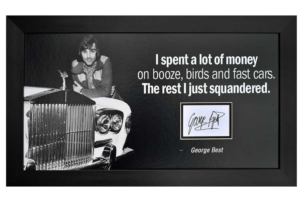 Lot 401 - George Best – ‘Booze, Birds and Fast Cars’ (Signed)