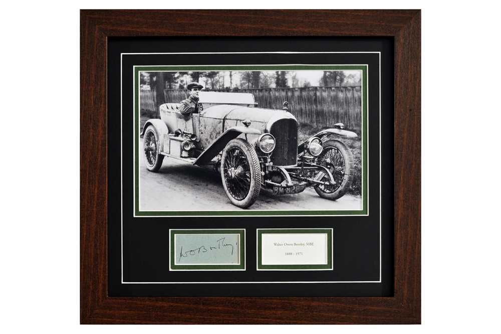 Lot 403 - W.O. Bentley Autograph Presentation (1888 - 1971)