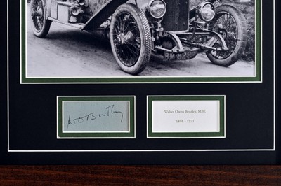 Lot 403 - W.O. Bentley Autograph Presentation (1888 - 1971)