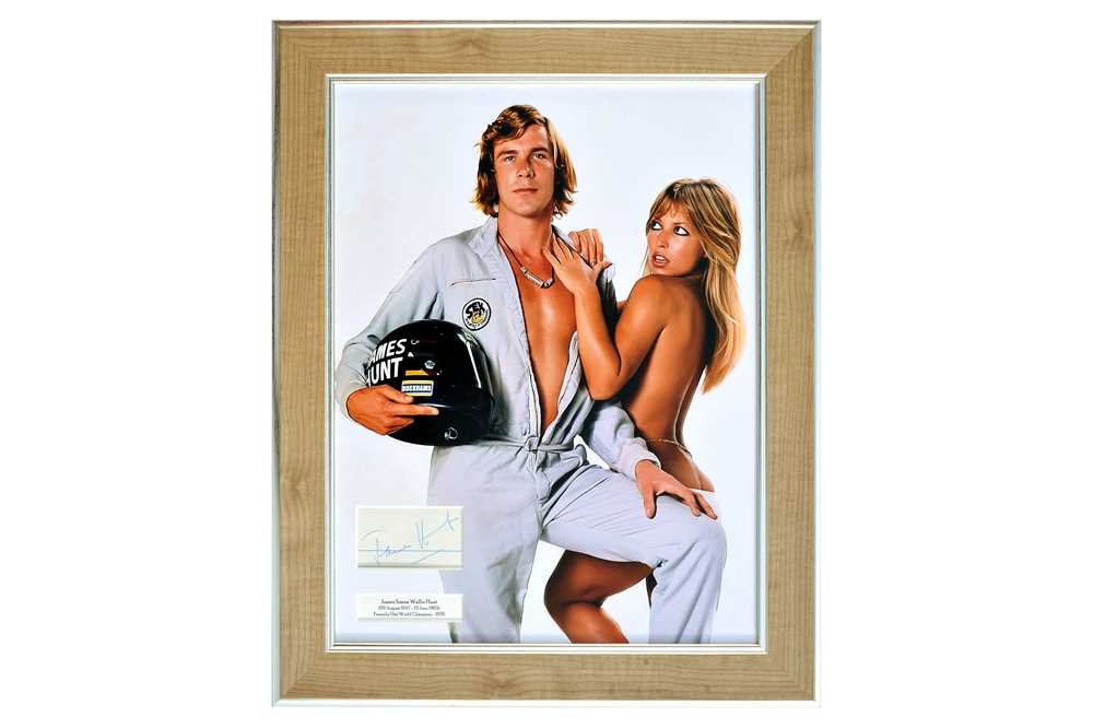 Lot 407 - James Hunt Autograph Presentation (1947 - 1993)