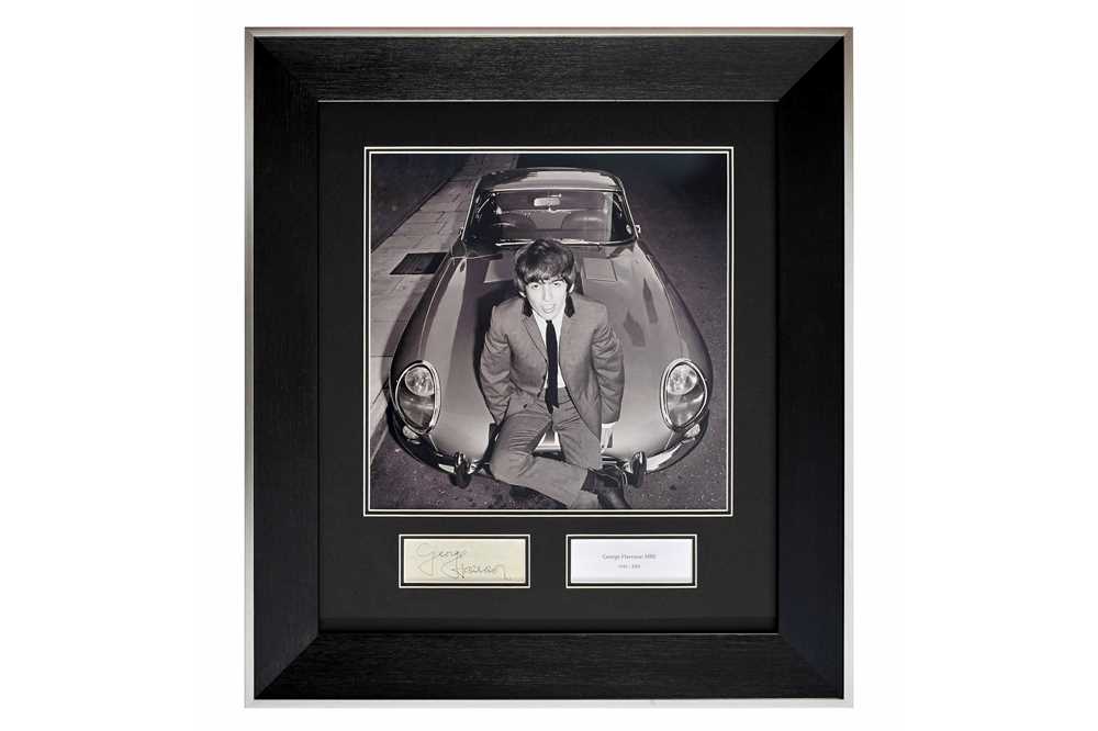 Lot 413 - George Harrison and the Jaguar E-type Autograph Presentation
(1943 - 2001)