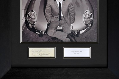 Lot 413 - George Harrison and the Jaguar E-type Autograph Presentation
(1943 - 2001)