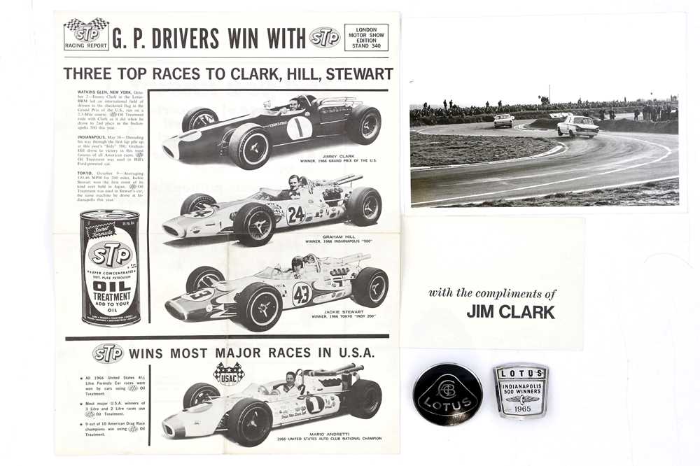 Lot 431 - Lotus / Jim Clark Ephemera