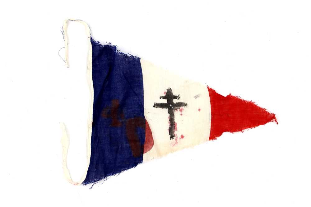 Lot 463 - World War II French Resistance Pennant Flag