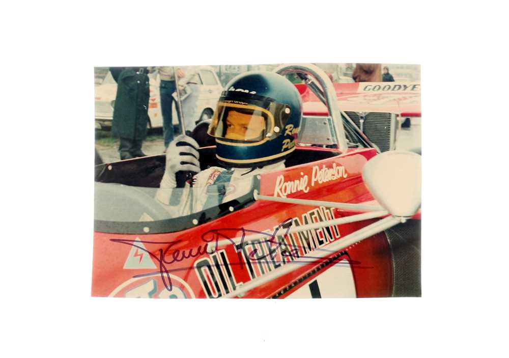 Lot 488 - Ronnie Peterson Signed Colour Photograph