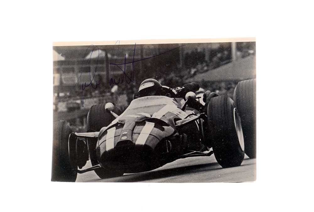 Lot 489 - Jochen Rindt Signed Photographic Cutting