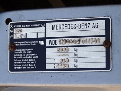 Lot 61 - 1991 Mercedes-Benz 300 SL