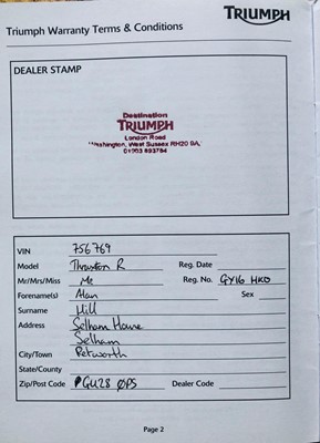 Lot 242 - 2016 Triumph Thruxton 1200 R
