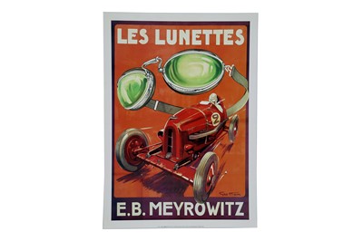 Lot 182 - Les Lunettes Meyrovitz – A Good Reproduction of a Rare Poster by Geo Ham