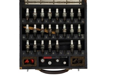 Lot 201 - Bugatti GP Pre-War Lodge Racing Spark Plugs Carrying-Case, ex-Gillie Tyrer
