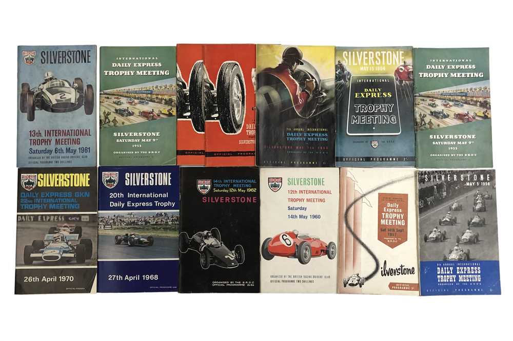 Lot 217 - Silverstone - International Trophy Race Programmes 1952-1970