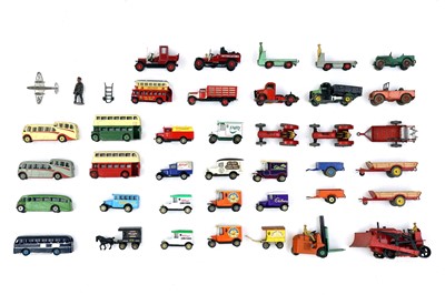 Lot 224 - Dinky Toys & Others – A quantity of Farm & Commercial Vehicles and Buses c1940s-1960s