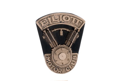 Lot 232 - Elliott Motor Club - A pre-war member’s car badge c1920s