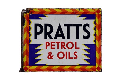 Lot 1 - Pratts Petrol and Oils Enamel Sign
