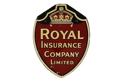 Lot 12 - Royal Insurance Company Glass Advertising Sign