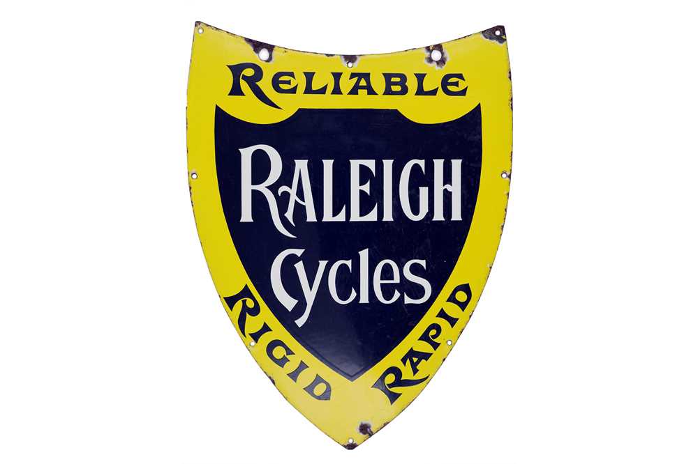 Lot 13 - Raleigh Cycles Shield Enamel Sign