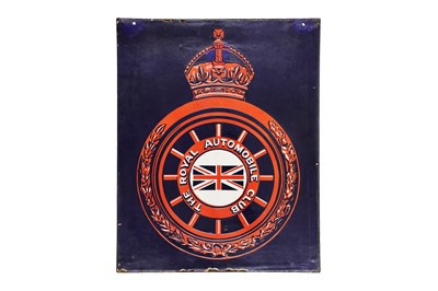 Lot 21 - An Early Royal Automobile Club / RAC Enamel Sign