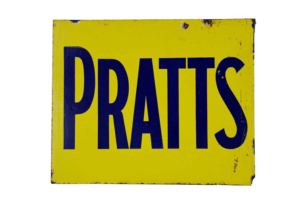 Lot 22 - Pratts Enamel Sign